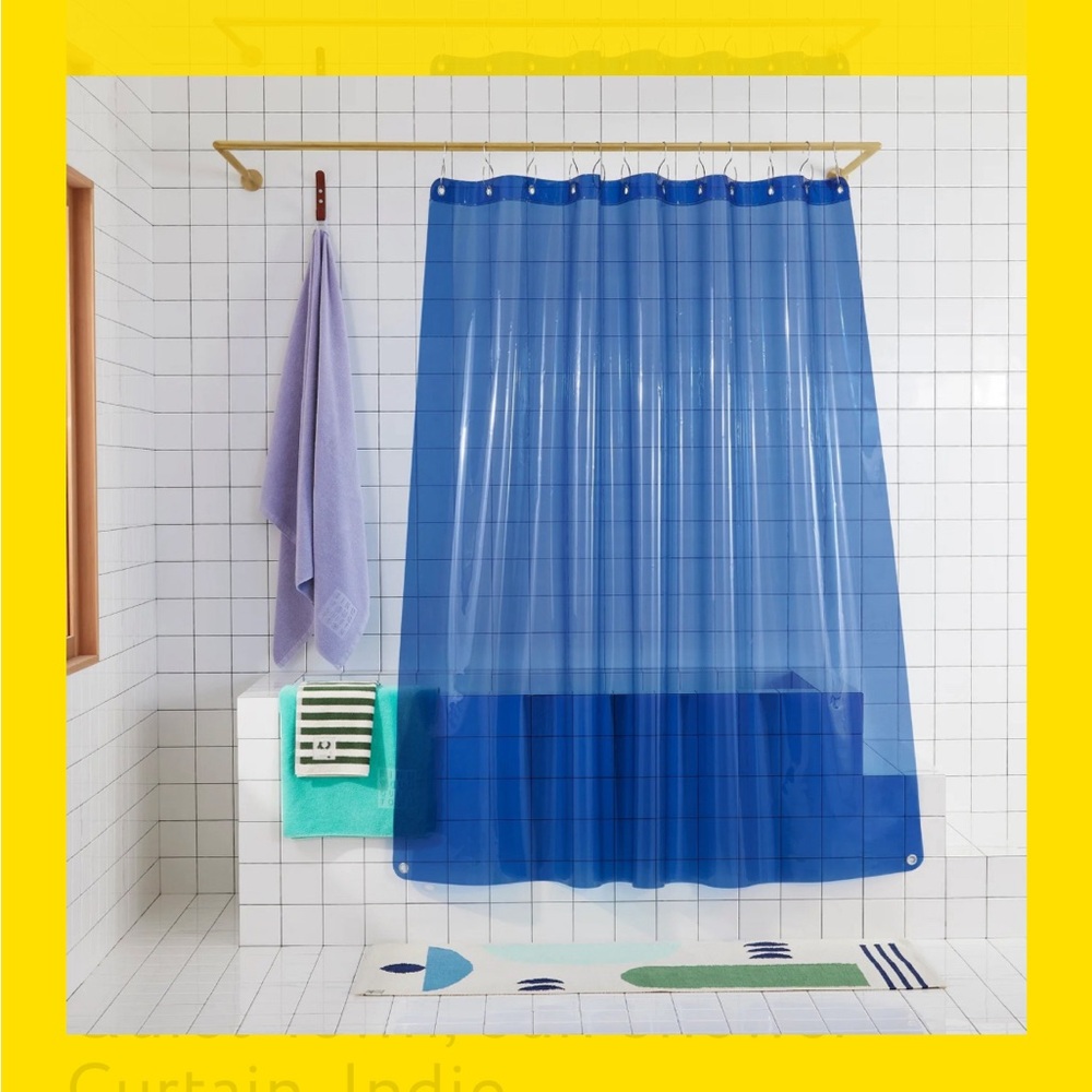 Quiet Town Sun Shower Curtain Indie Blue